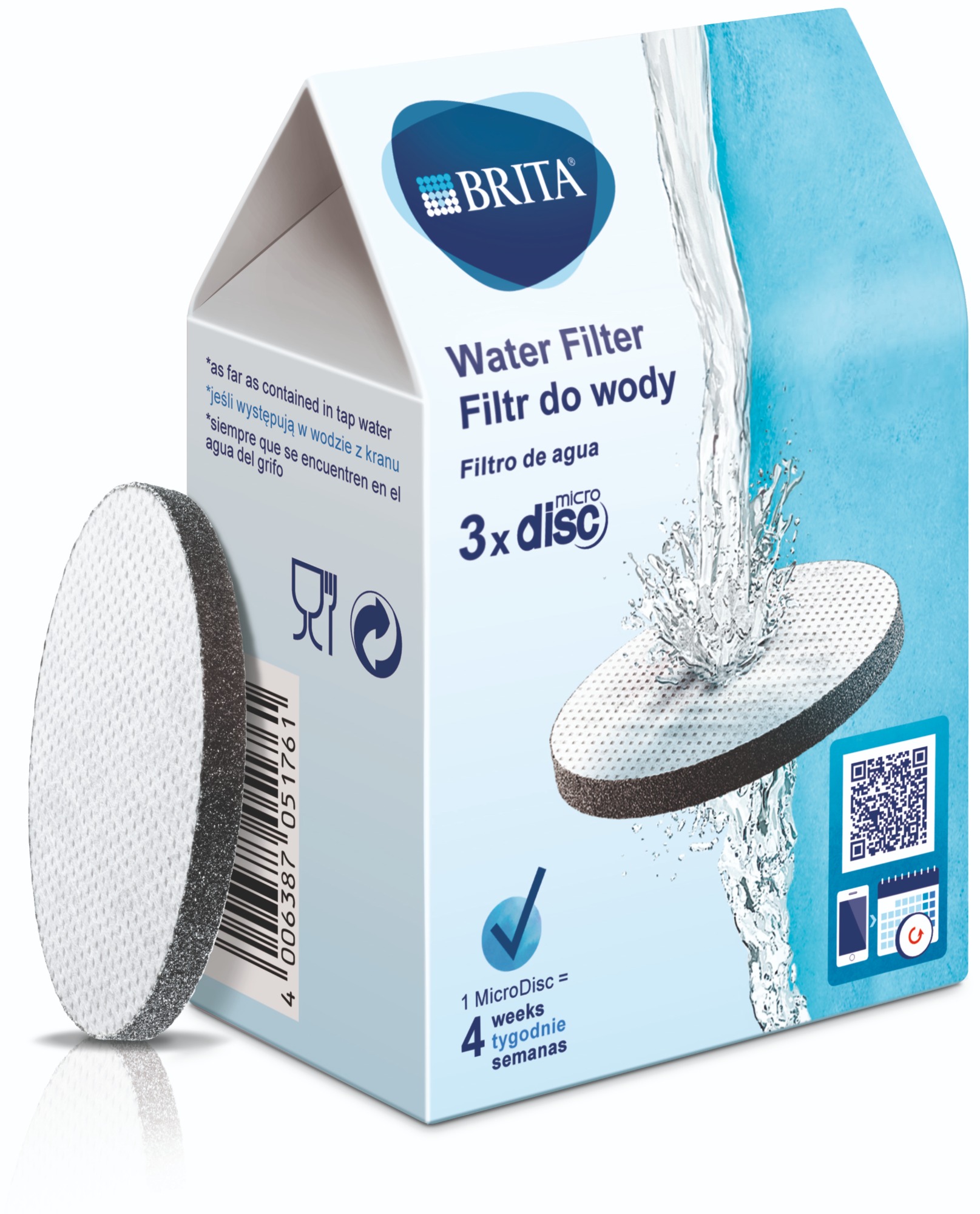 Brita MicroDisc vandfilter 3 stk - Crema