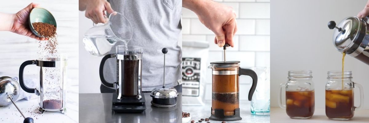 Forskellige produkter til at brygge Cold Brew kaffe med