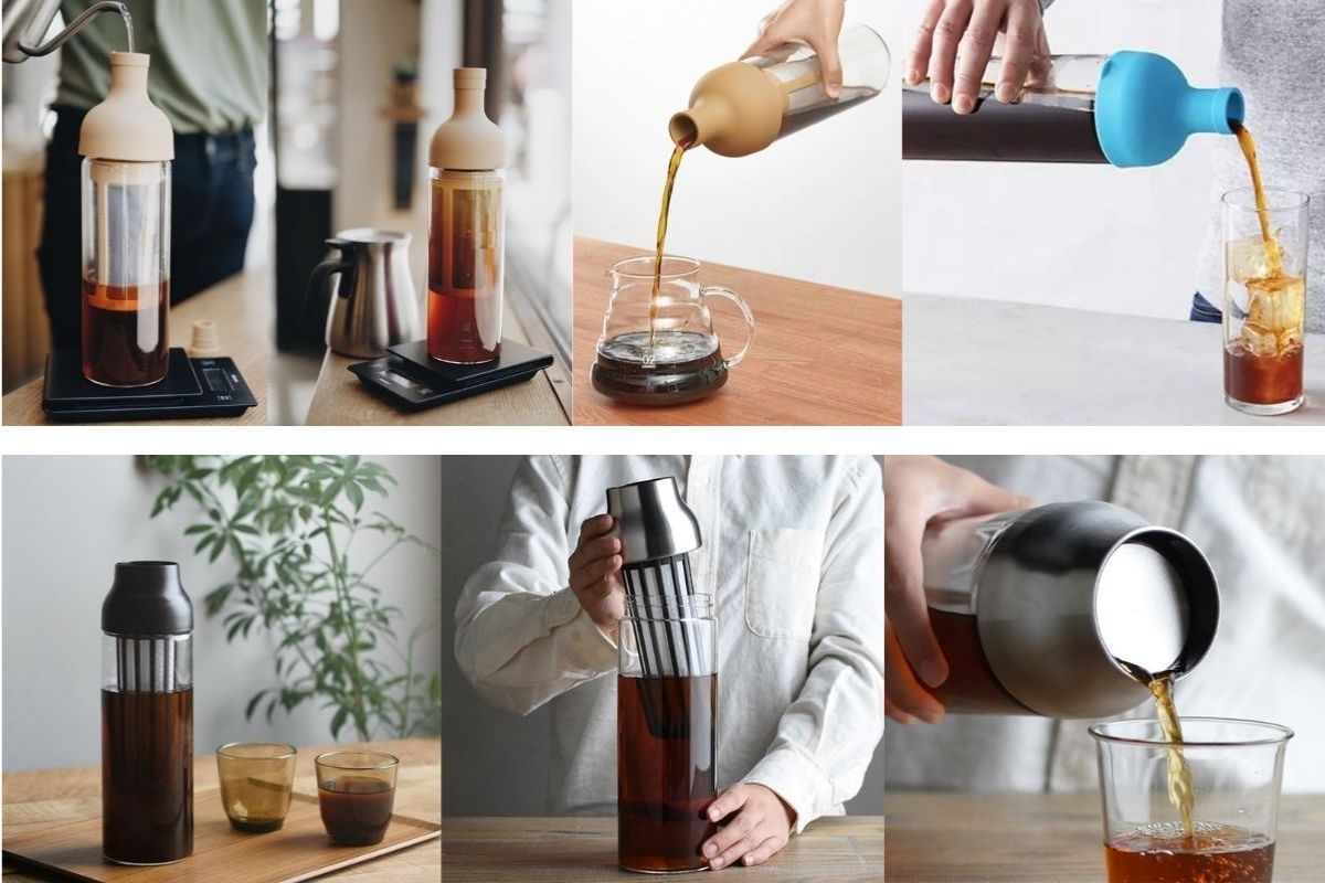 Forskellige produkter til at brygge Cold Brew kaffe med