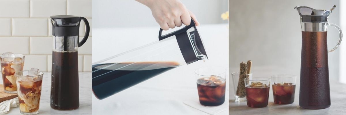 Forskellige produkter til at brygge Cold Brew kaffe med