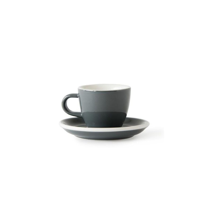 Acme Demitasse Espresso kop 70 ml + underkop 11 cm, Dolphin Grey