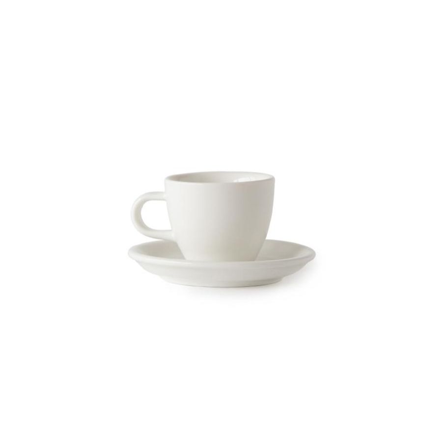 Acme Demitasse Espresso kop 70 ml + underkop 11 cm, Milk White
