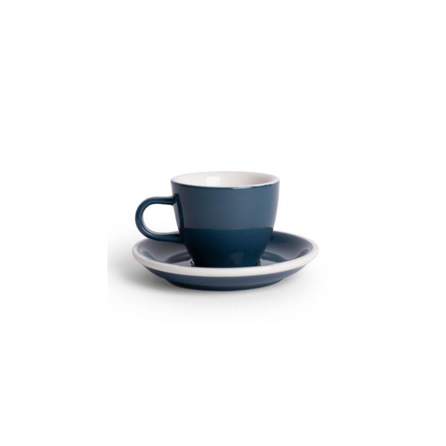 Acme Demitasse Espresso kop 70 ml + underkop 11 cm, Whale Blue