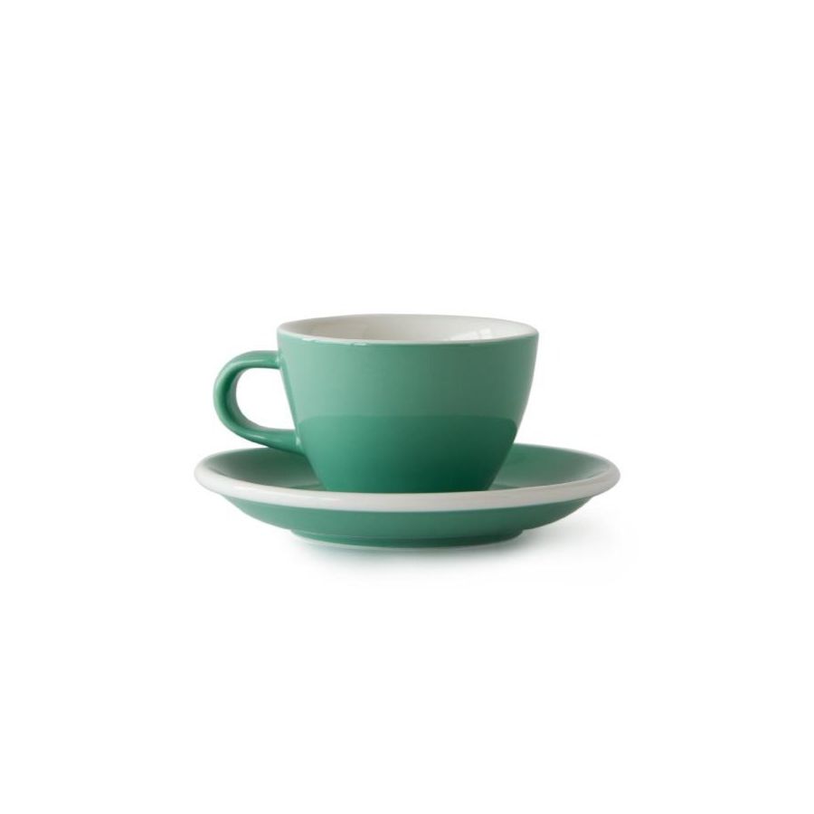 Acme Small Cappuccino Cup 150 ml + Saucer 14 cm, Feijoa Green