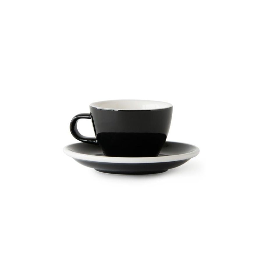 Acme Small Cappuccino kop 150 ml + underkop 14 cm, Penguin Black