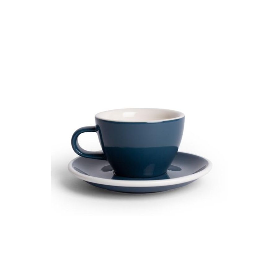 Acme Small Cappuccino kop 150 ml + underkop 14 cm, Whale Blue
