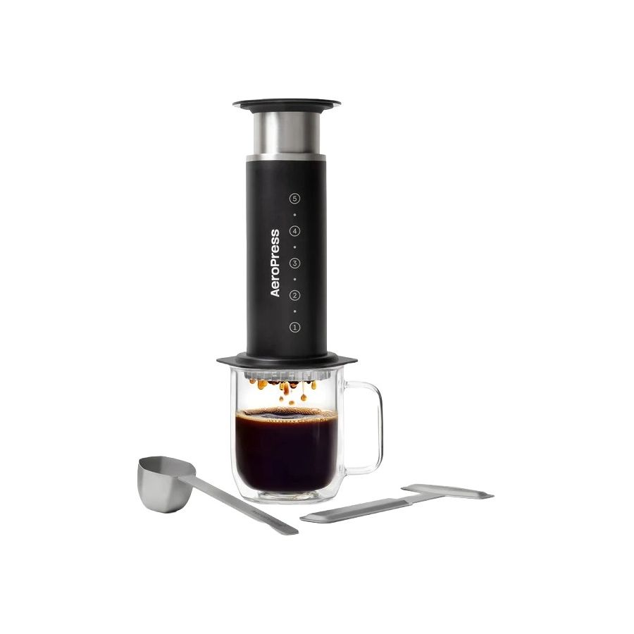Aeropress Steel kaffebrygger i stål, sort