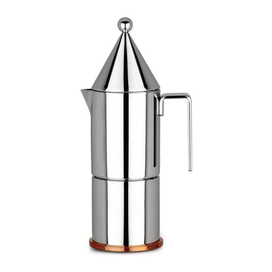 Alessi 90002 La Conica Stovetop Espresso Maker, 3 Cups