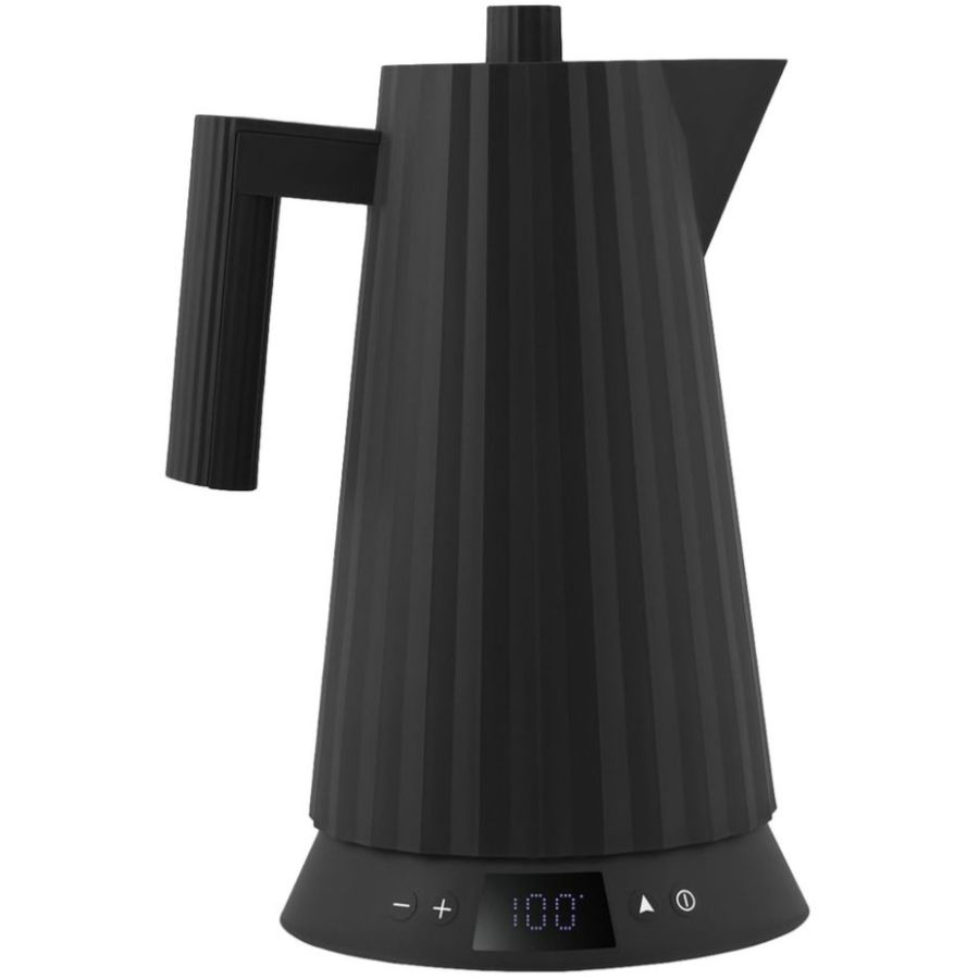 Alessi MDL21 Plissé elkedel med temperaturkontrol 1,7 l, sort