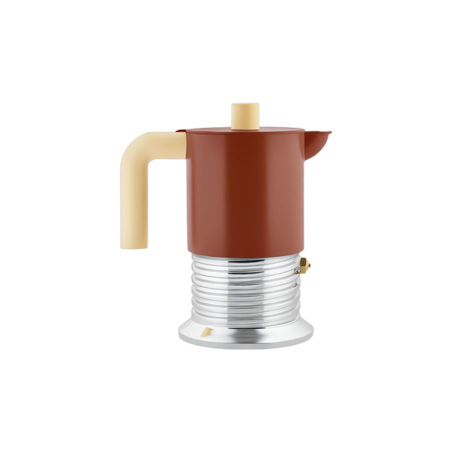Alessi Vite PM01/6 BR espressokande til induktion 6 kopper, brun