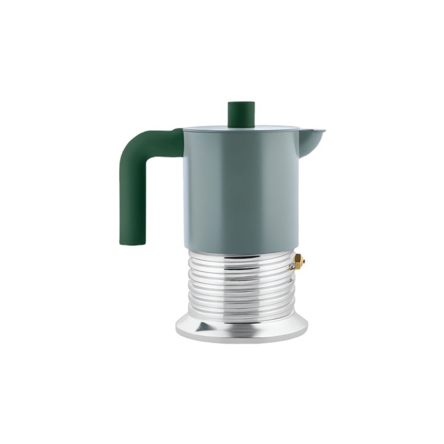 Alessi Vite PM01/6 GR espressokande til induktion 6 kopper, salviegrøn