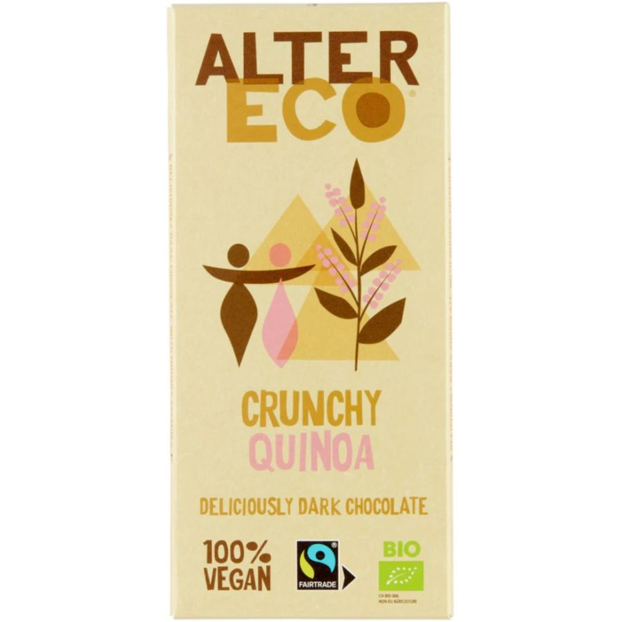 Alter Eco sprød quinoa & mørk chokolade 60% 100 g