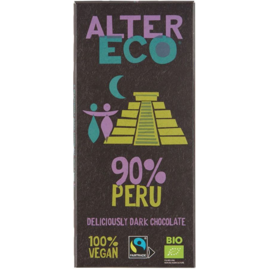 Alter Eco Mørk Chokolade Peru 90% 100 g
