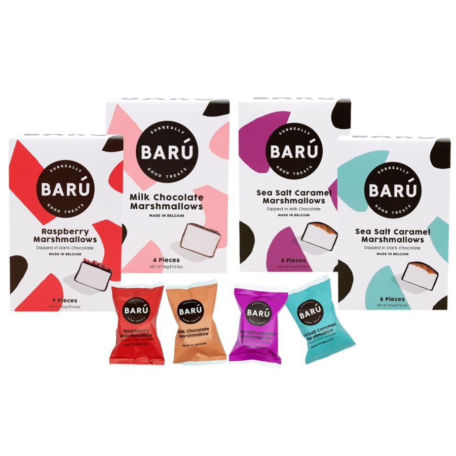 Barú Marshmallow skumfiduser mixpakke 4 x 120 g