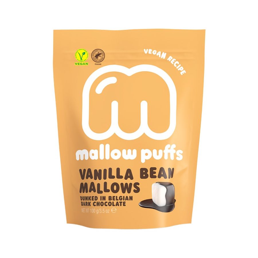 Barú Mallow Puffs vanilje & mørk chokolade 100 g