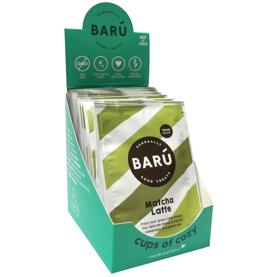 Barú Matcha Latte portionsposer 12 × 20 g (displayæske)