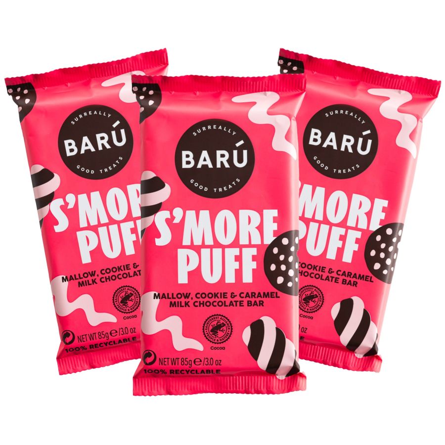 Barú S’more Puff Bonkers Bar Milk Chocolate 3 x 85 g