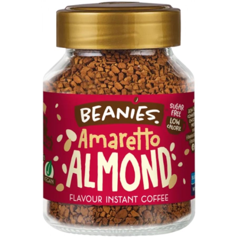 Beanies Amaretto Almond smagsattet instant kaffe 50 g