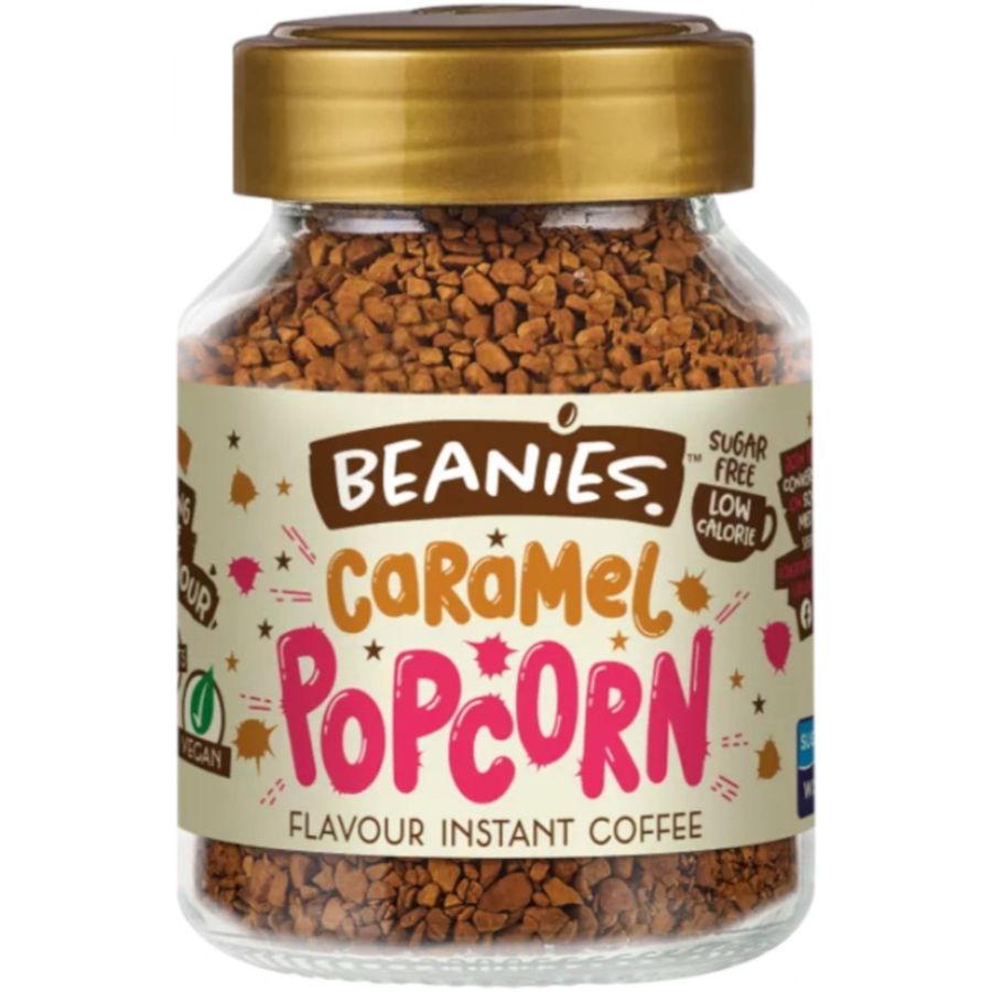 Beanies Caramel Popcorn smagfuld instant kaffe 50 g