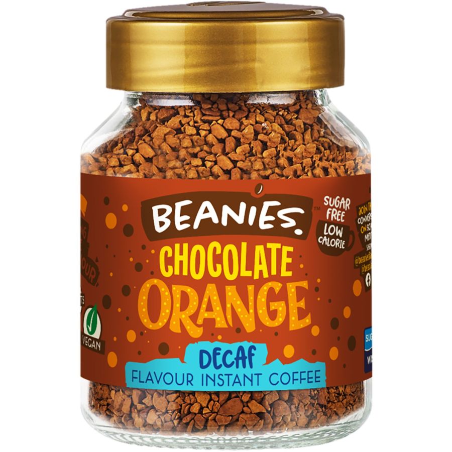 Beanies Decaf Chocolate Orange koffeinfri smagsat instant kaffe 50 g