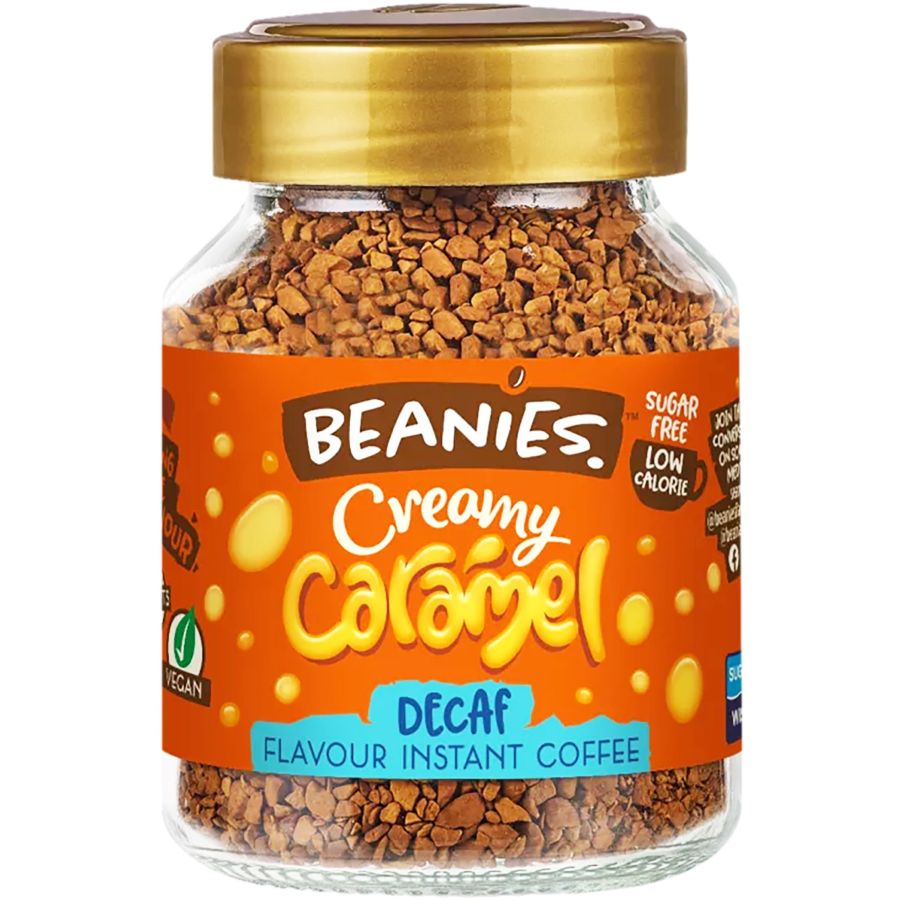 Beanies Decaf Creamy Caramel koffeinfri smagsat instant kaffe 50 g