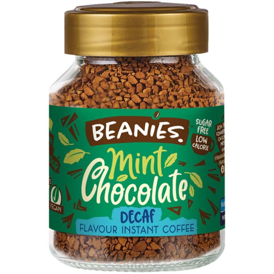 Beanies Decaf Mint Chocolate koffeinfri smaksat instant kaffe 50 g