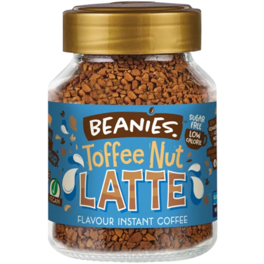 Beanies Toffee Nut Latte smagsat instant kaffe 50 g
