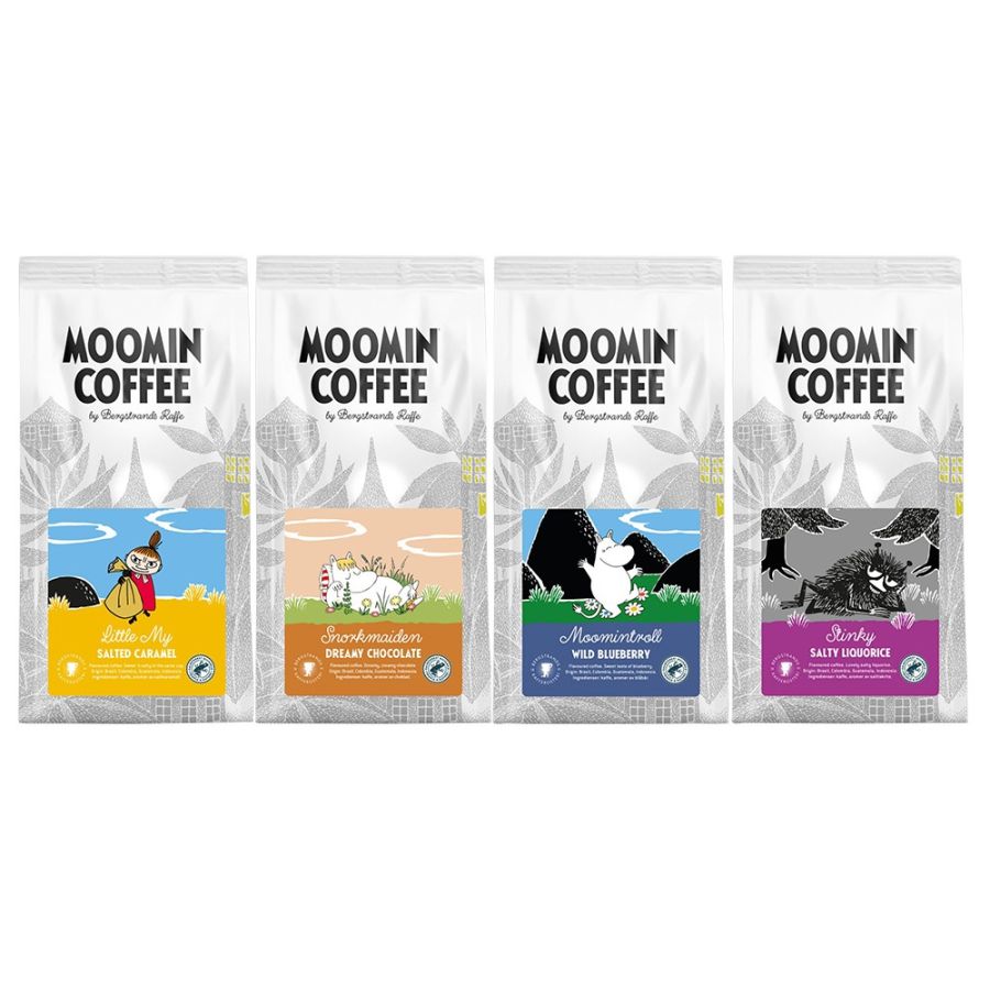 Bergstrands Flavored Moomin Coffee Bundle 4 x 250 g Ground