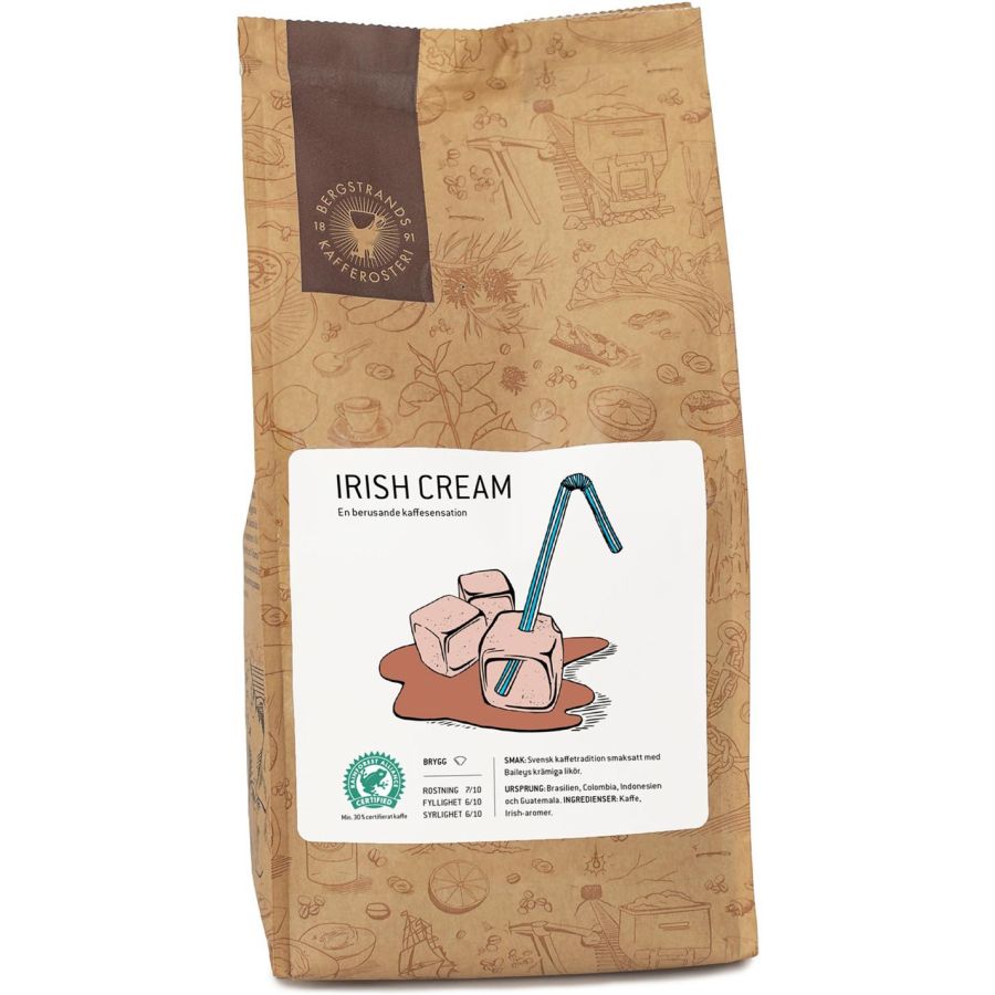 Bergstrands Irish Cream smagsat kaffe 250 g filtermalet