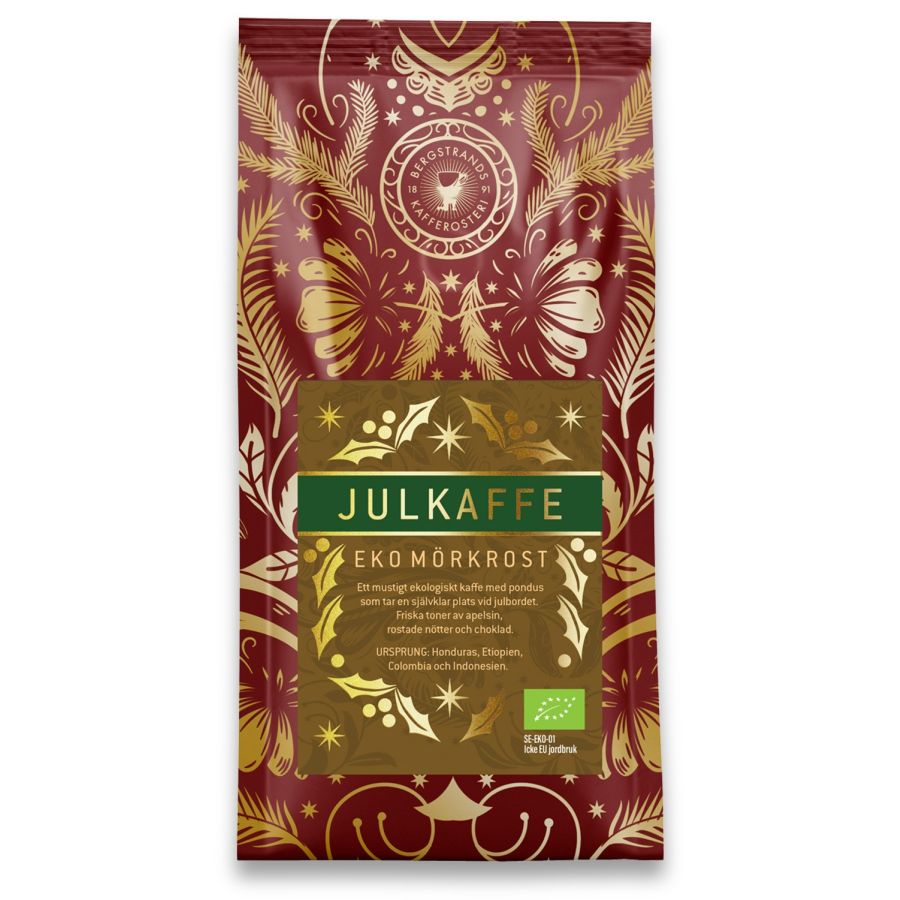 Bergstrands ukrydret julekaffe mørkristet EKO 250 g filtermalet
