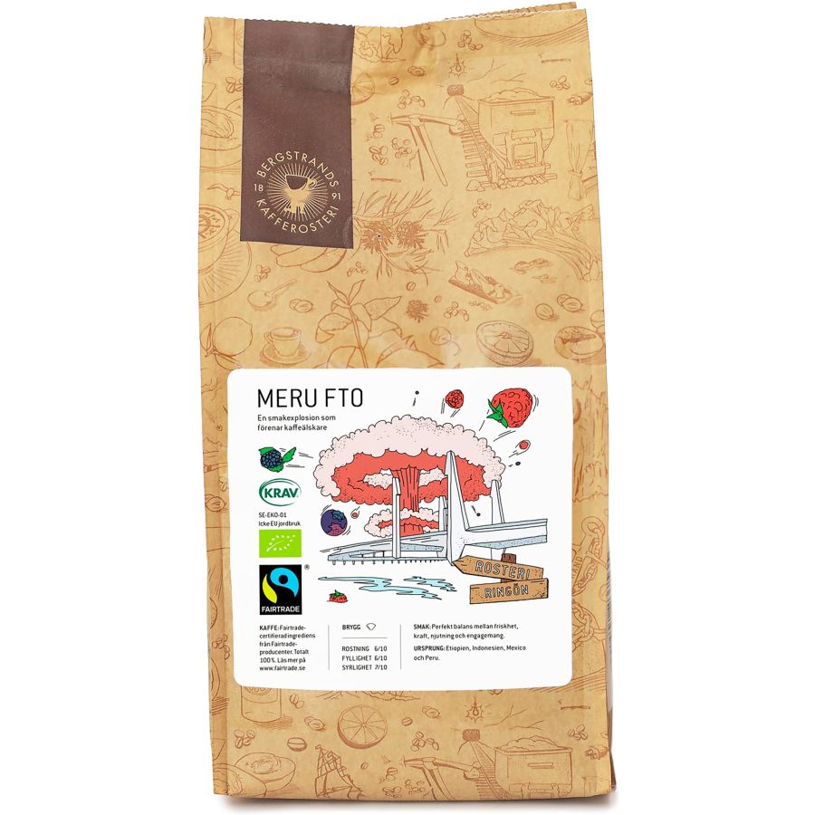 Bergstrands Meru FTO 1 kg kaffebønner