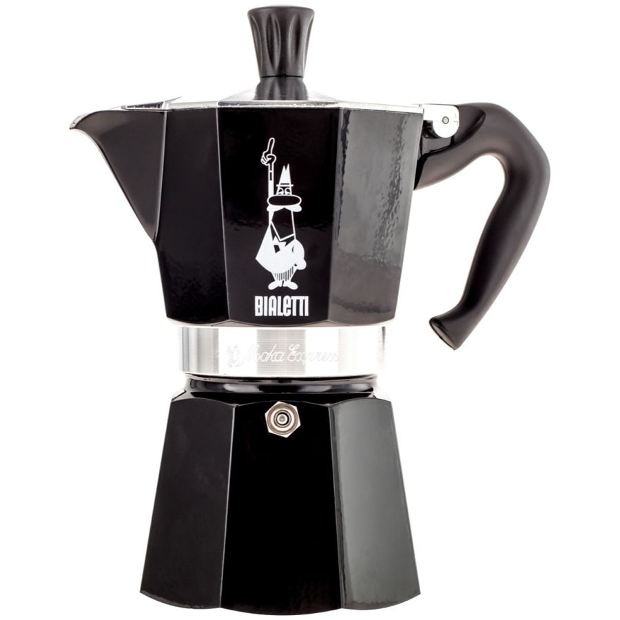 Bialetti Moka Express espressokande 6 kopper, sort