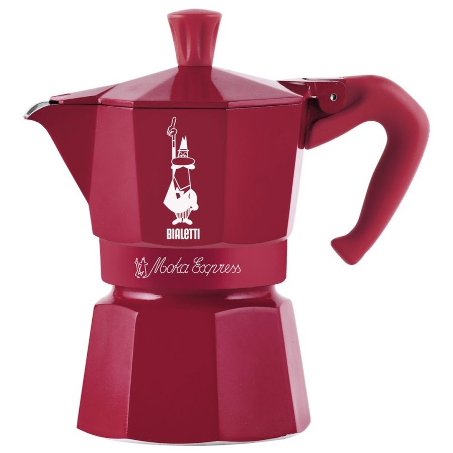 Bialetti Moka Express Candyland 3 kopper espressokande, rød