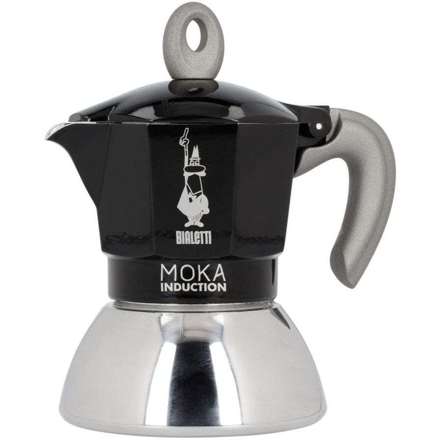 Bialetti Moka Induction Black espressokande, 2 kopper