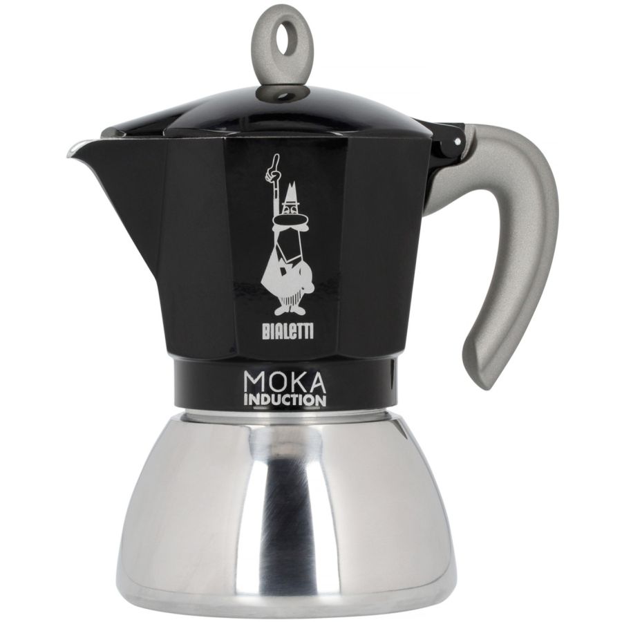 Bialetti Moka Induction Black espressokande, 6 kopper