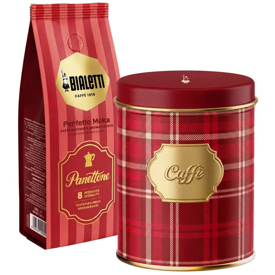 Bialetti Perfetto Moka Panettone smagstilsat formalet kaffe 200 g dåse