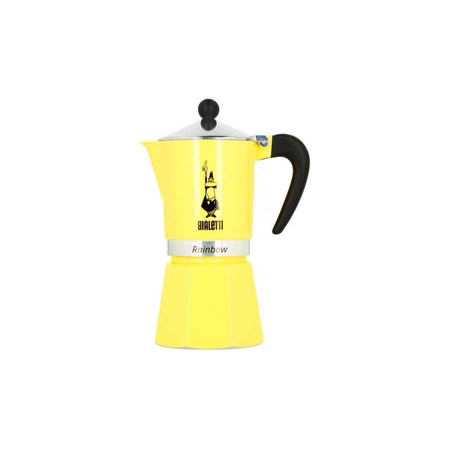 Bialetti Primavera Rainbow espressokande 6 kopper, gul