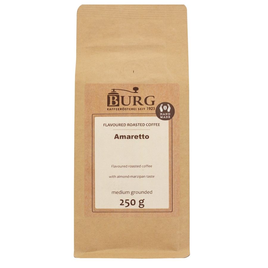 Burg smagsat kaffe, Amaretto 250 g malet