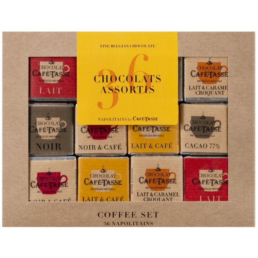 Café-Tasse Neapolitans chokoladekvadrater 36 stk, 180 g