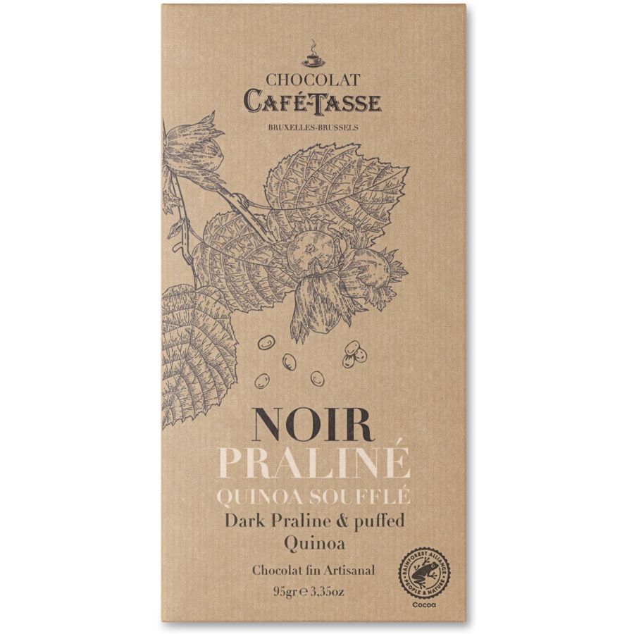 Café-Tasse mørk chokoladepralin & puffet quinoa 95 g