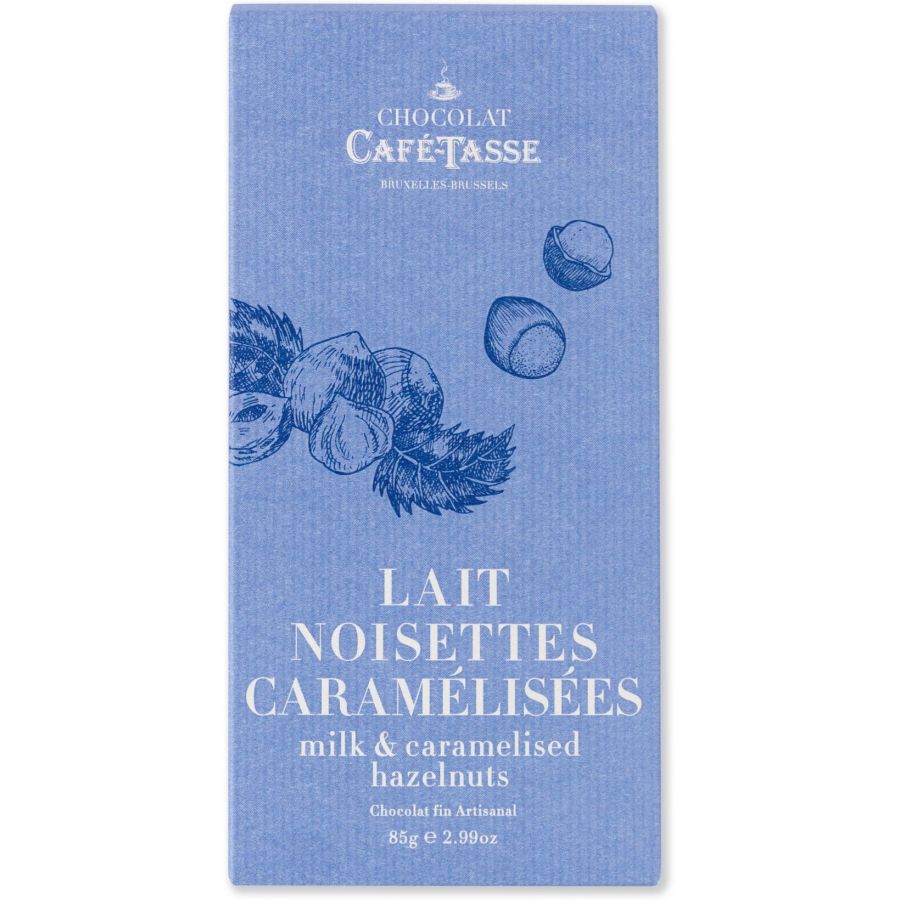 Café-Tasse mælkechokolade & saltede karameliserede hasselnødder 85 g