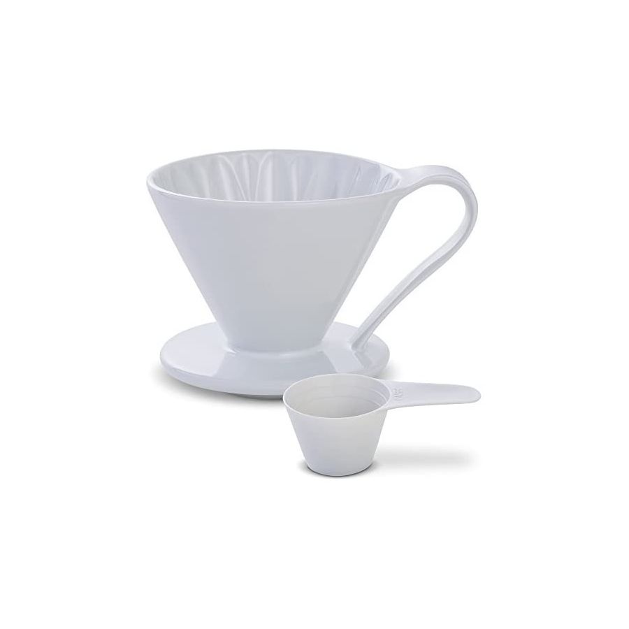 CAFEC Arita Ware Flower Dripper 4 kopper, hvid