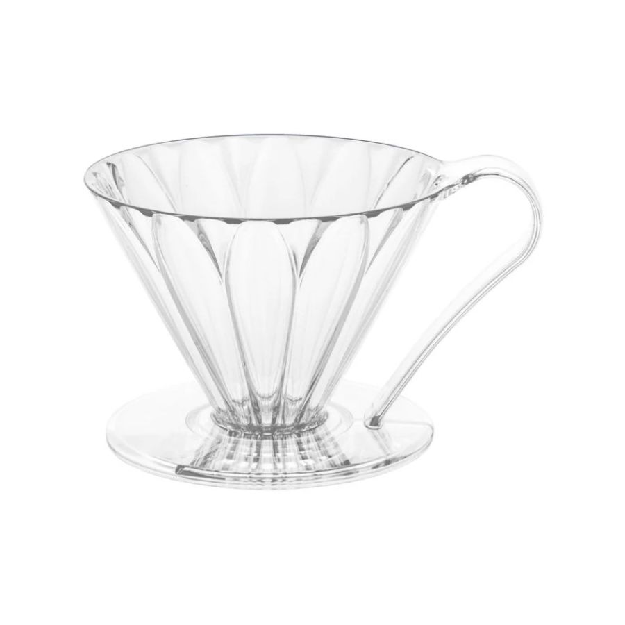 CAFEC Tritan Cone Shaped Flower Dripper -filterholder 1 kop, klar