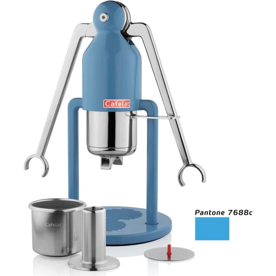 Cafelat Robot Regular Manual Espresso Maker, Blue