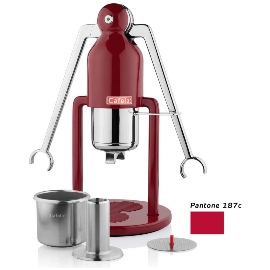 Cafelat Robot Regular Manual Espresso Maker, Red