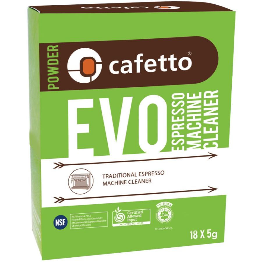 Cafetto EVO økologisk rengøringspulver til espressomaskine 18 x 5 g