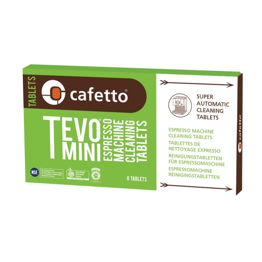 Cafetto Tevo Mini økologiske rengøringstabletter til espressomaskine 8 stk.