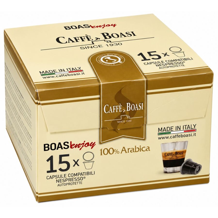 Caffè Boasi 100% Arabica Nespresso-kompatible kaffekapsler 15 stk.