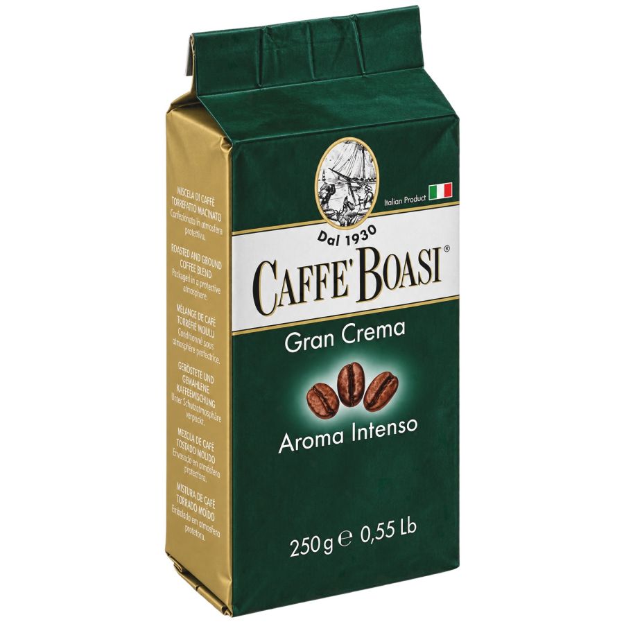 Caffè Boasi Gran Crema Aroma Intenso malet kaffe 250 g