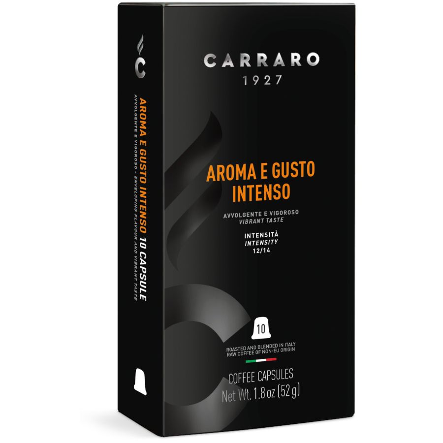 Carraro 1927 Aroma e Gusto Intenso Premium Nespresso kompatible kaffekapsler 10 stk